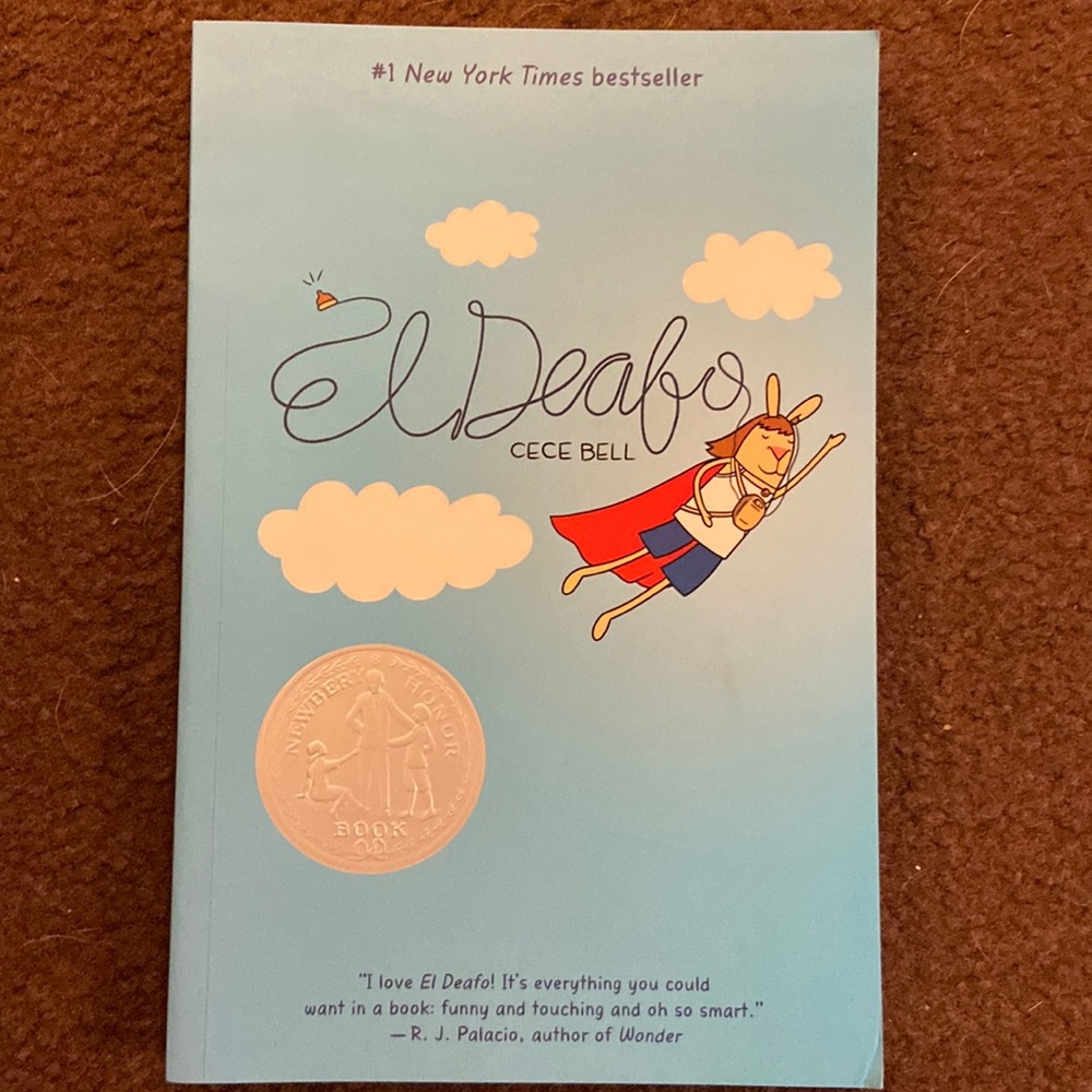 book, El Deafo by Cece Bell, blue
